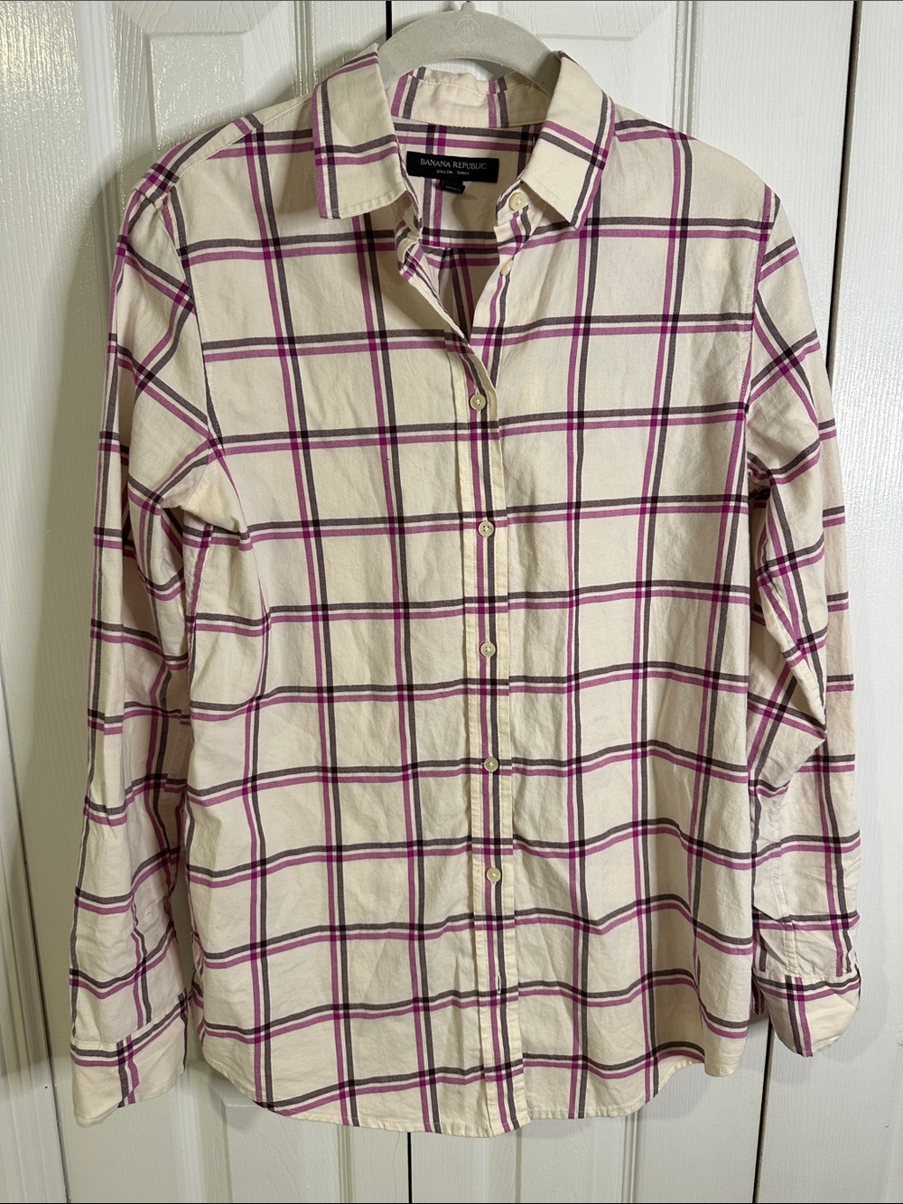 Banana Republic Plaid Button-Down Gillon Shirt | XS